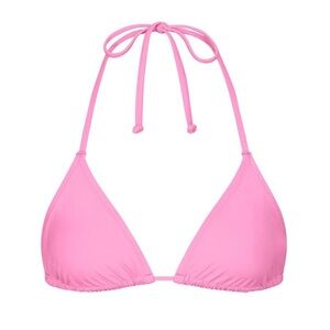skims pink triangle bikini top